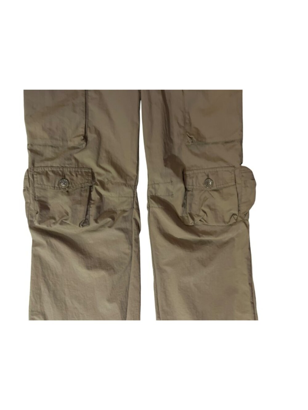 Forever 21 Cargo Pants Women's Small Dark Tan Belted Hem Nylon Blend Used - Picture 10 of 15